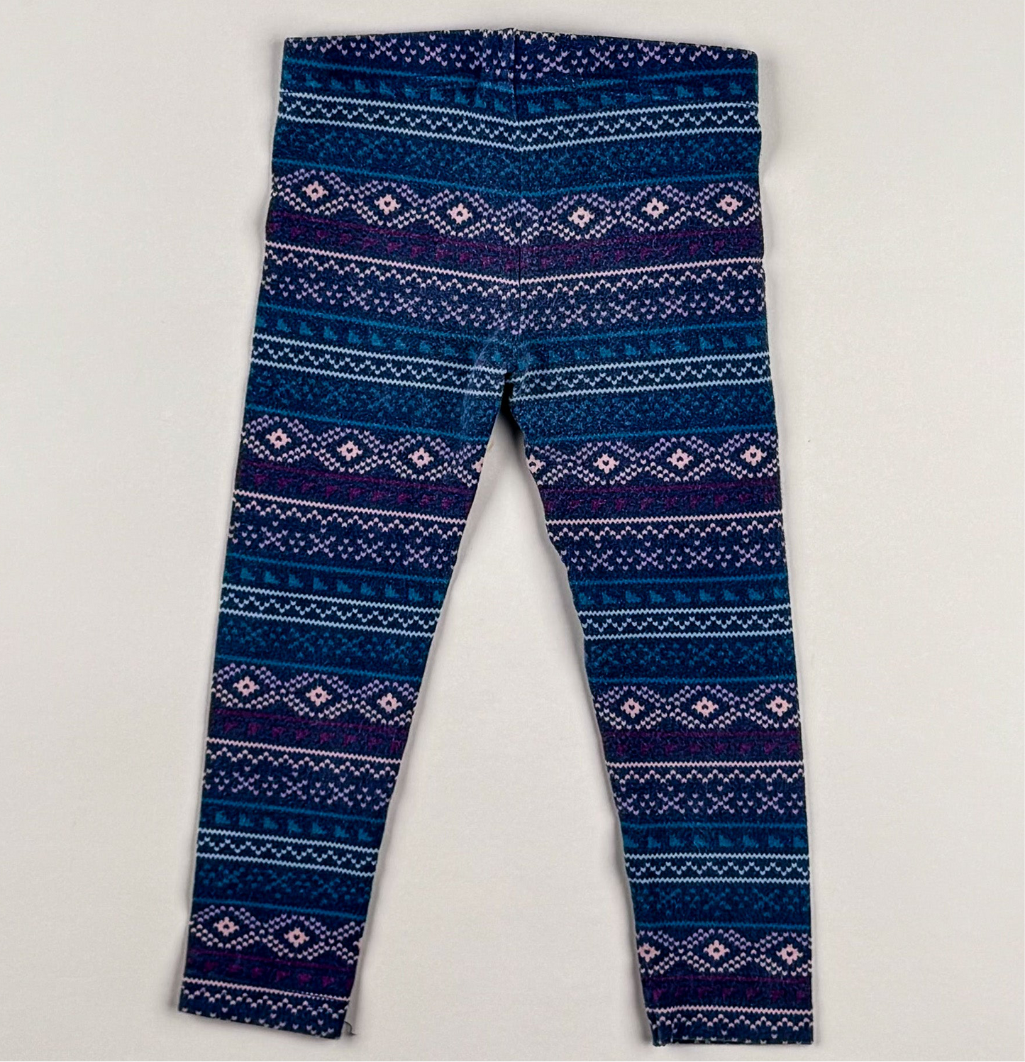 Legging in blue, green and pink