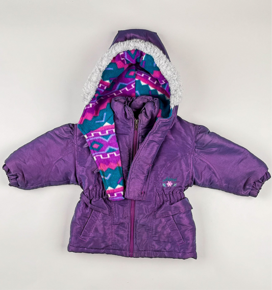 Padded Jacket in purple and multi