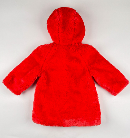 Fluffy Coat in red