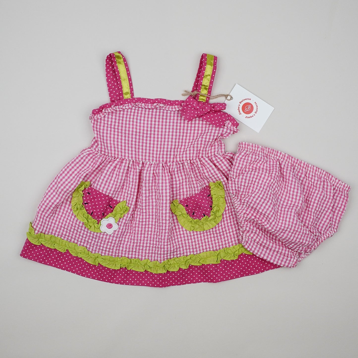 Vintage Checkered Dress with Bloomers