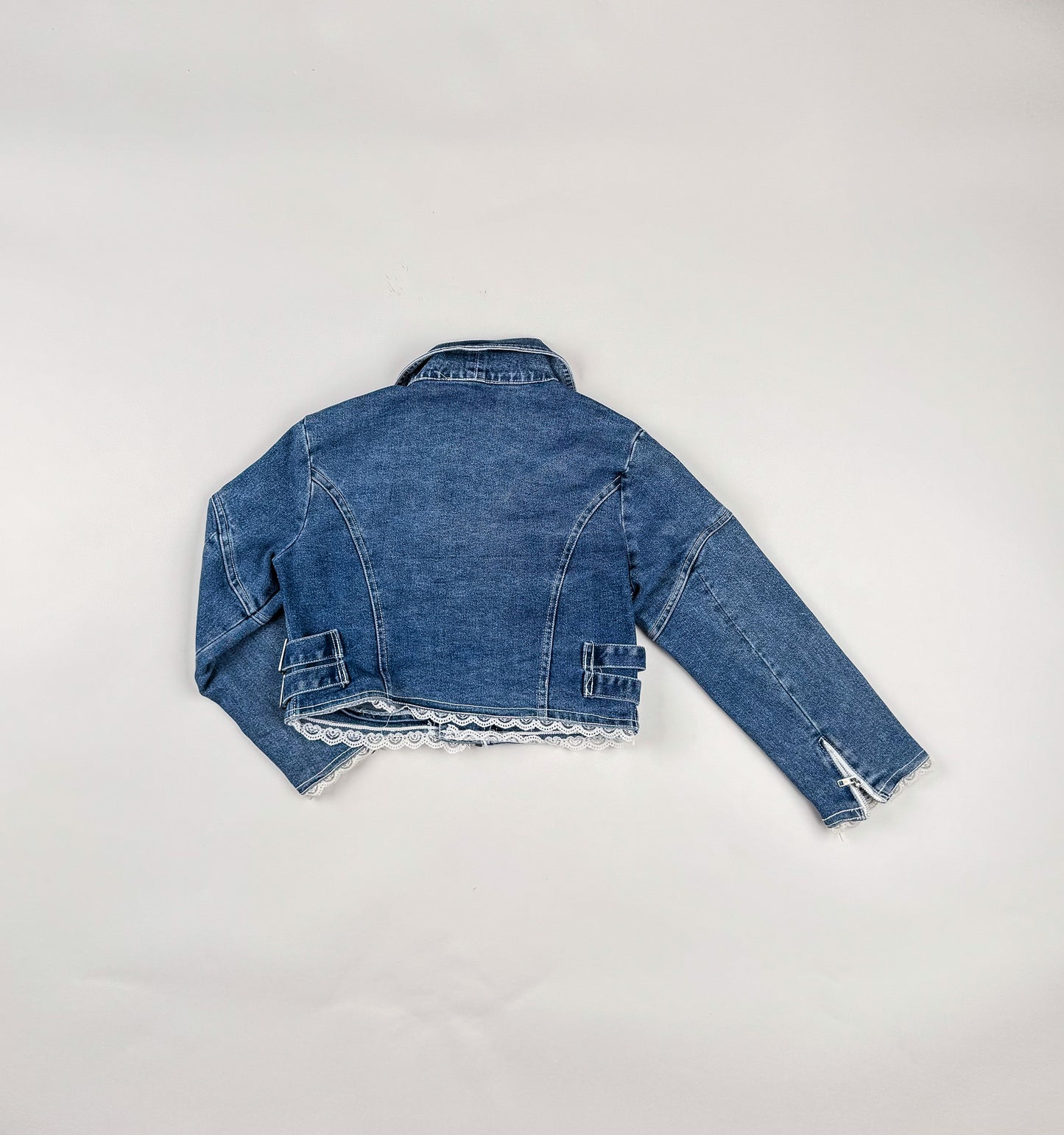 Denim Jacket in blue and white