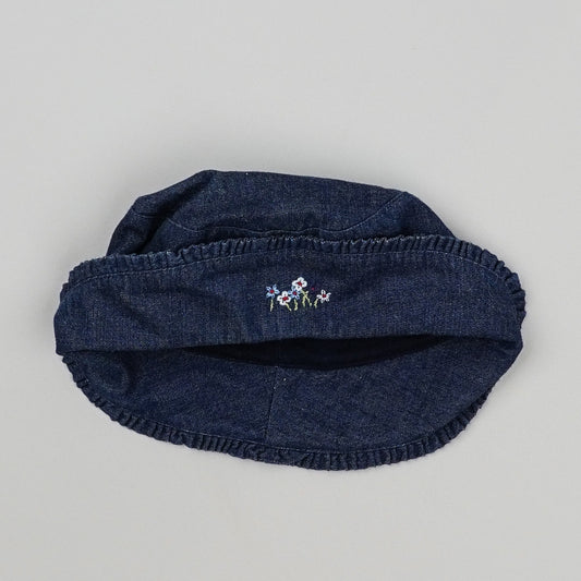 Vintage Denim Bucket Hat with Embroidery