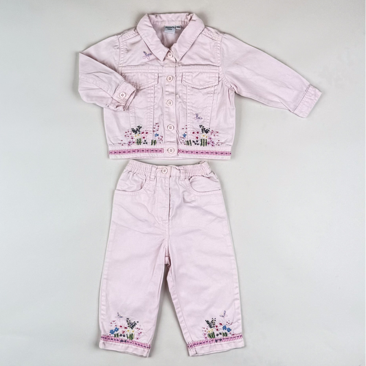 Denim Set with Embroidery