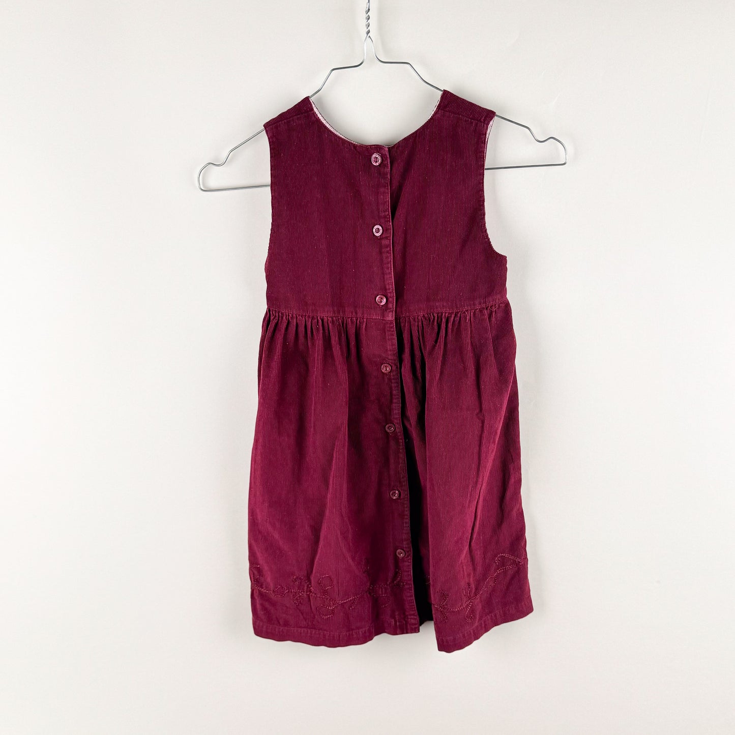 Corduroy Dress in bordeaux