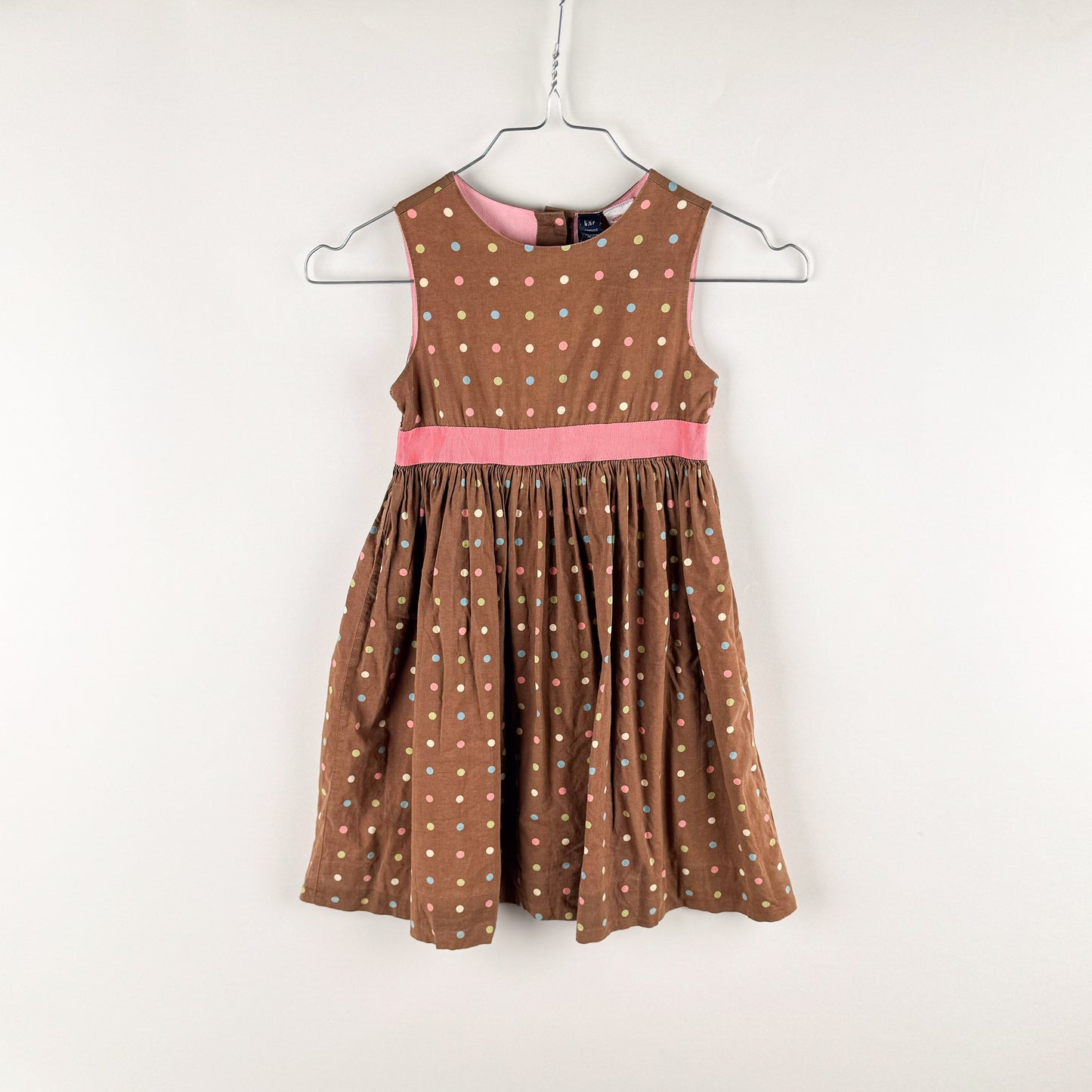 Dresss in brown and pink and blue green