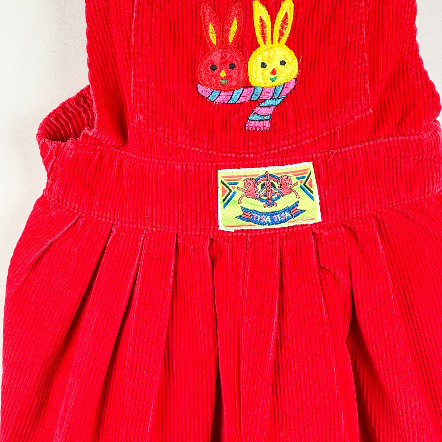 Corduroy Dress in red