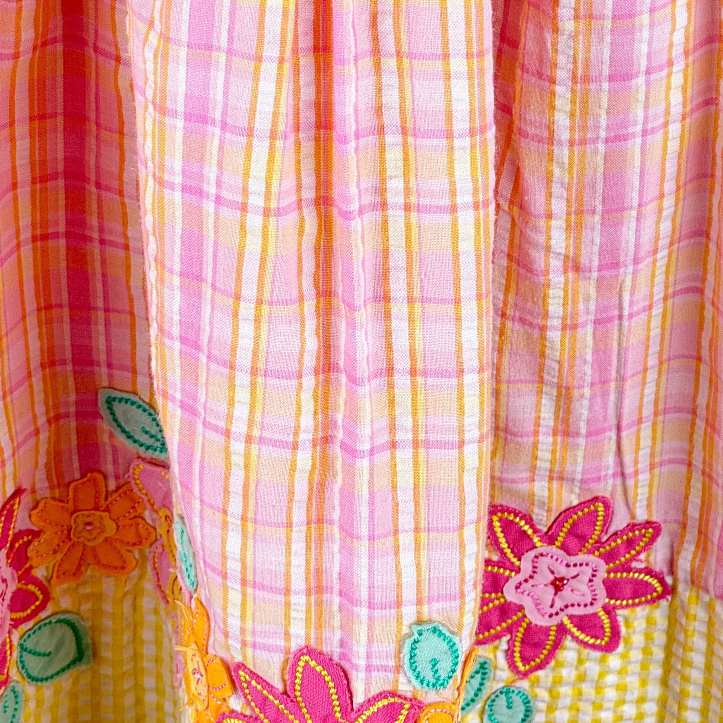 Dresss in pink and orange and yellow