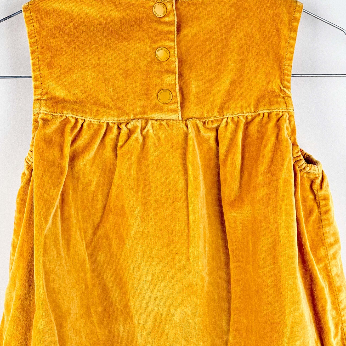 Velvet Dress in yellow