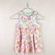 Dresss in blue and pink and yellow