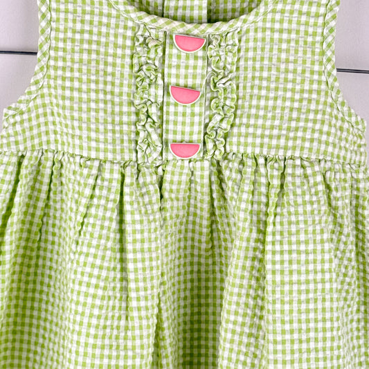 Dresss in green and white