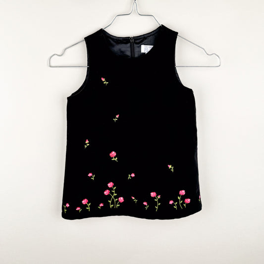 Velvet Dress with Embroidery