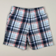 Short in blue, red and white