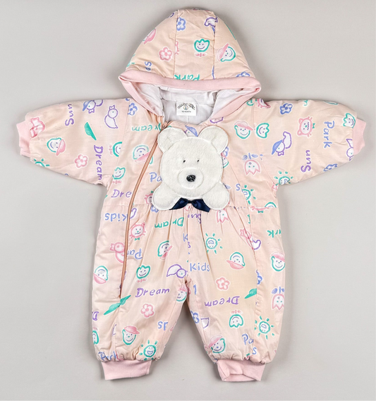 Snowsuit in pink and multi