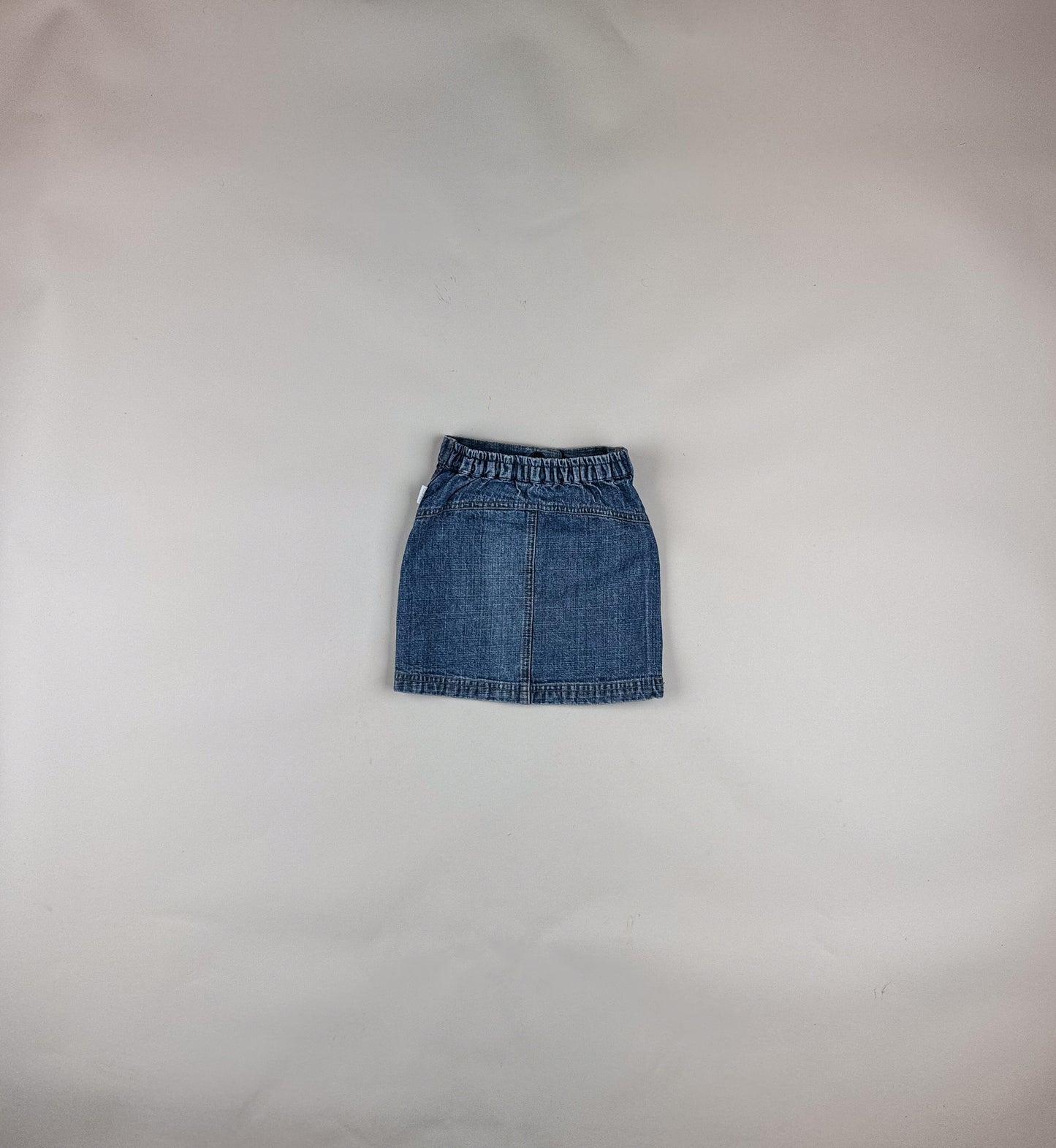 Denim Skirt with Embroidery