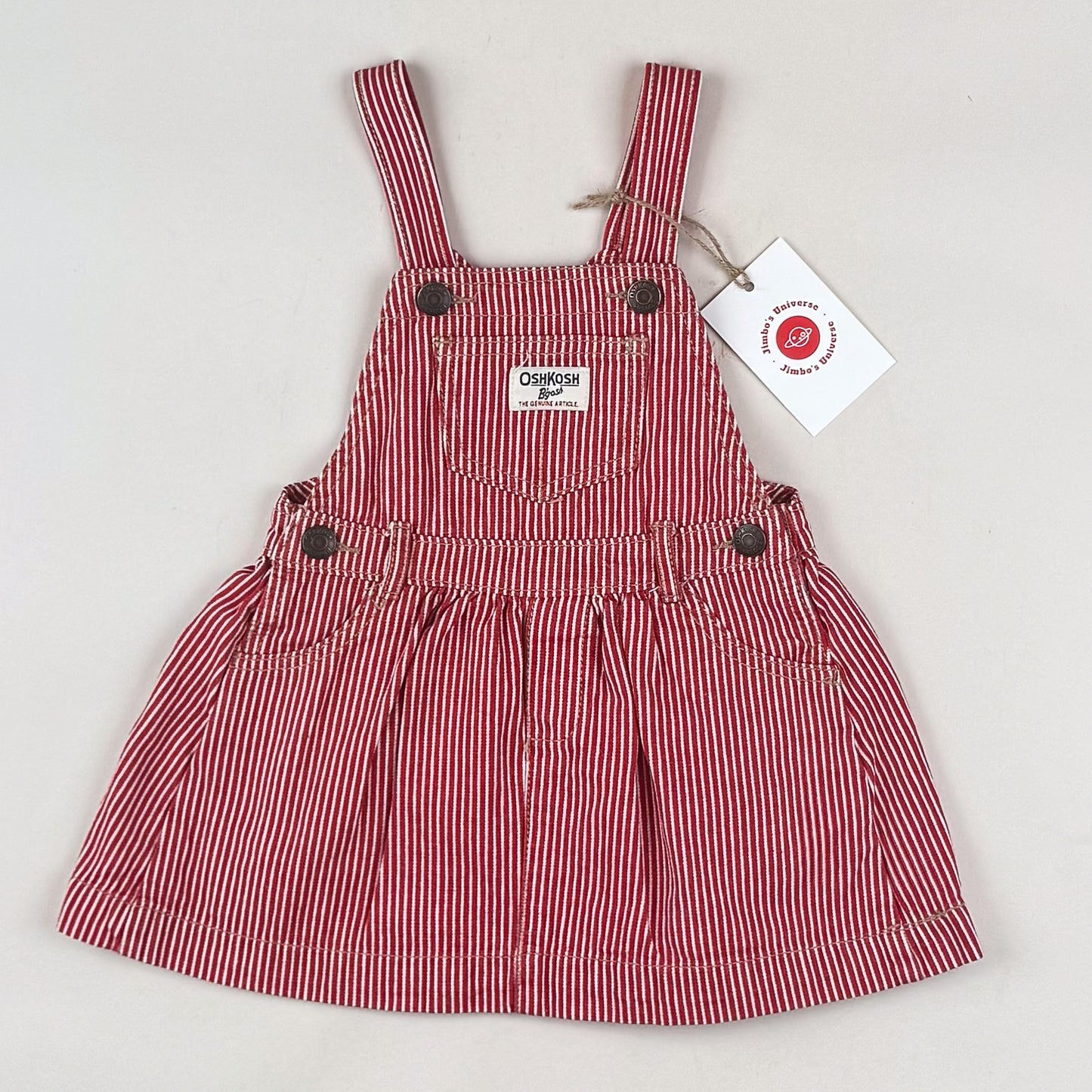Red OshKosh Hickory Striped Dress