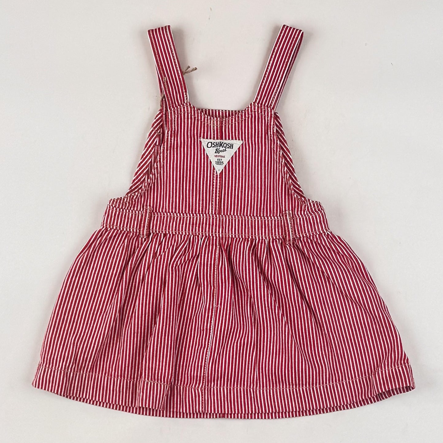 Red OshKosh Hickory Striped Dress