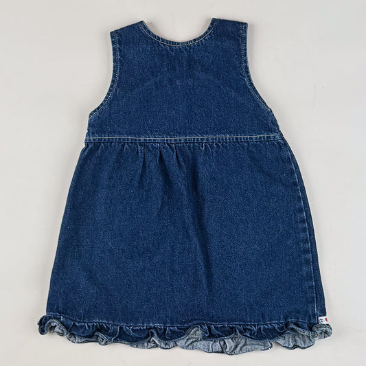 Vintage Denim Dress with Embroidery