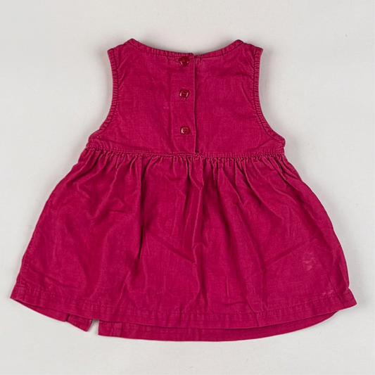 Vintage Corduroy Dress with Embroidery