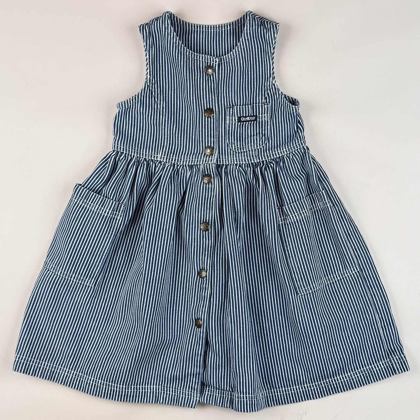 Vintage OshKosh Hickory Stripe Dress