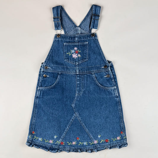 Vintage Denim Dress with Embroidery