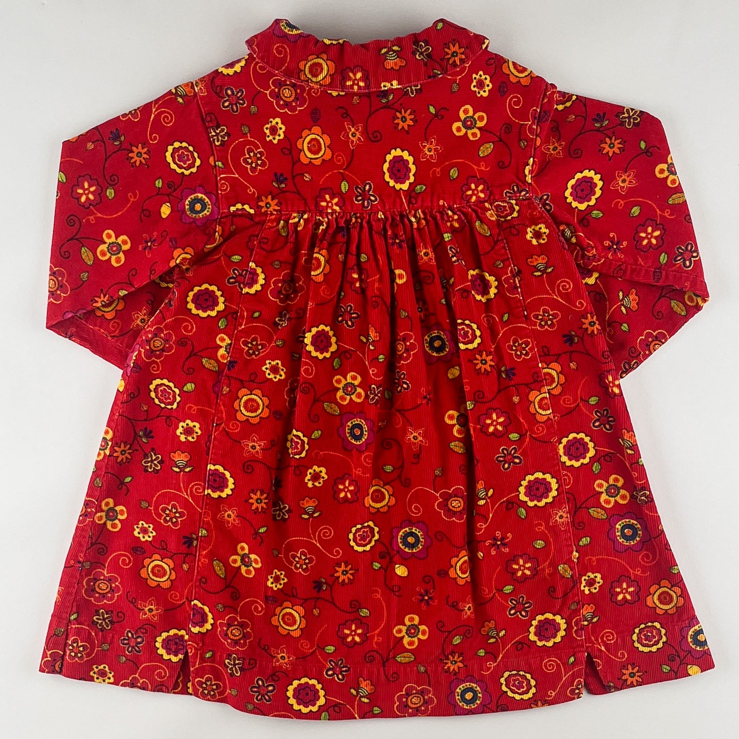 Vintage Disney Floral Corduroy Dress