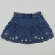 Vintage Denim Skirt with Embroidery