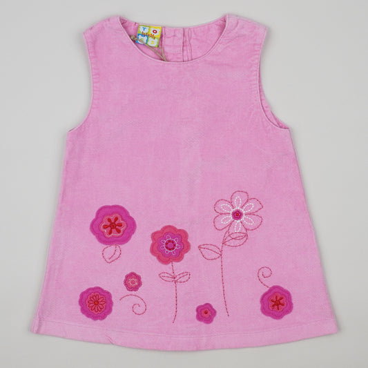 Vintage Corduroy Dress with Embroidery