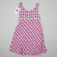 Vintage Checkered Dress with Flowers
