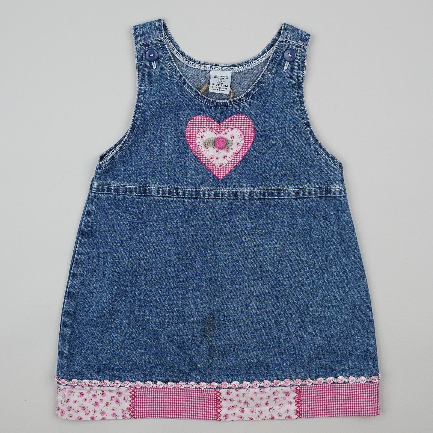Vintage Denim Dress with Patchwork