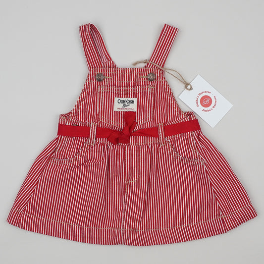 Red Vintage OshKosh Hickory Stripe Dress