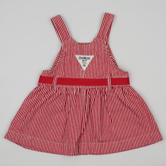 Red Vintage OshKosh Hickory Stripe Dress