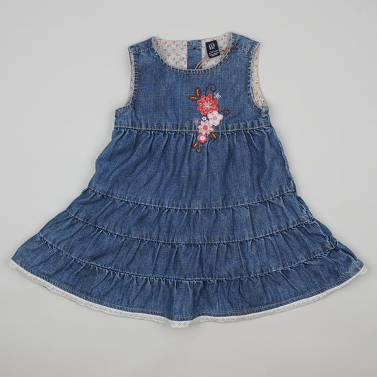 Vintage GAP Denim Dress with Embroidery