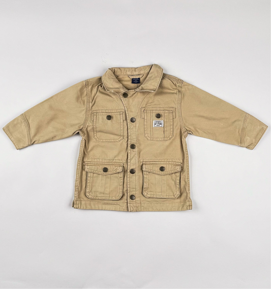 Denim Jacket in beige and khaki