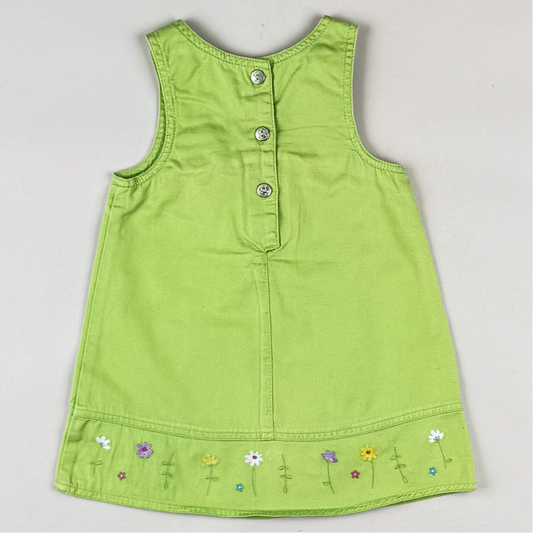 Vintage Denim Dress with Embroidery