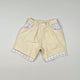 Short in beige, white and grey