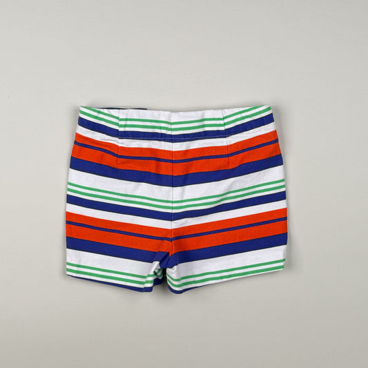 Short in red, blue, white and green