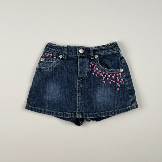 Denim Skort in blue and pink