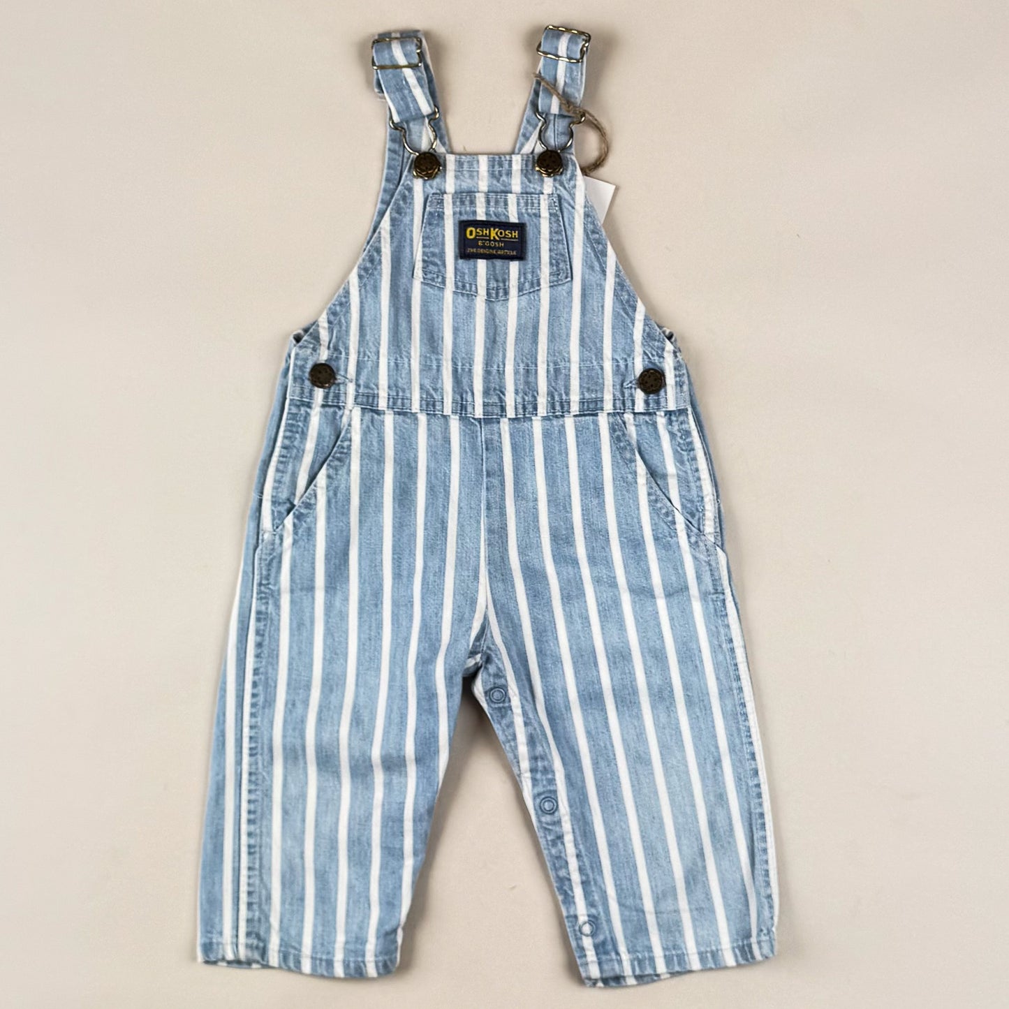 Vintage OshKosh Overalls with Stripes