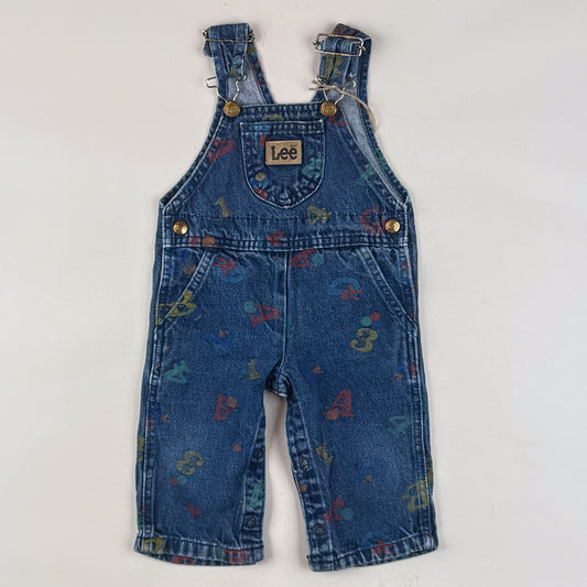 Vintage Color Block Lee Overalls