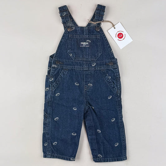 OshKosh Overalls with Embroidered Footballs