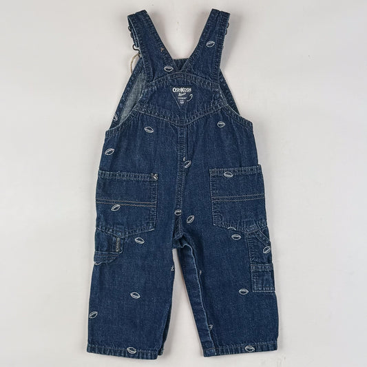 OshKosh Overalls with Embroidered Footballs