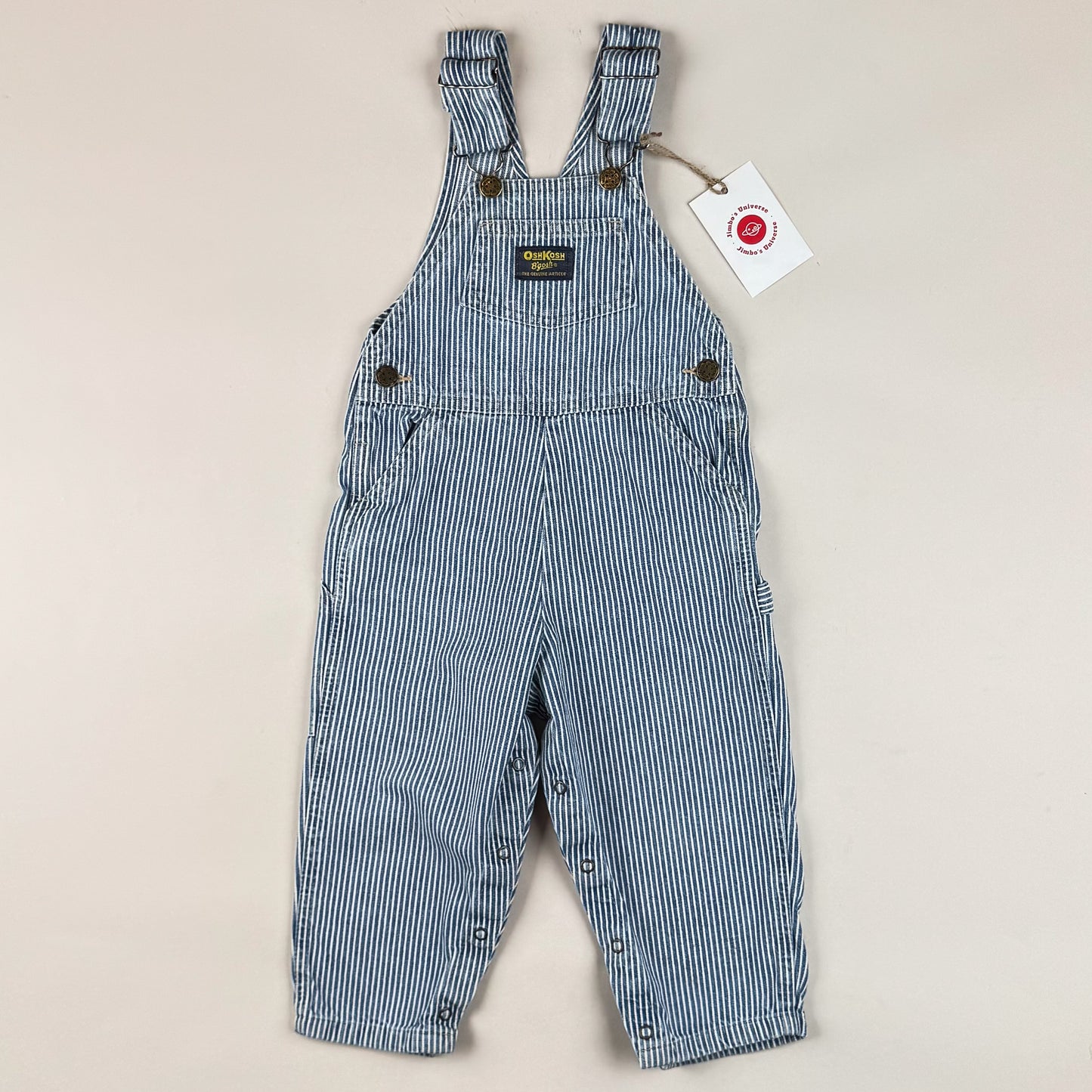 Vintage OshKosh Hickory Striped Overalls