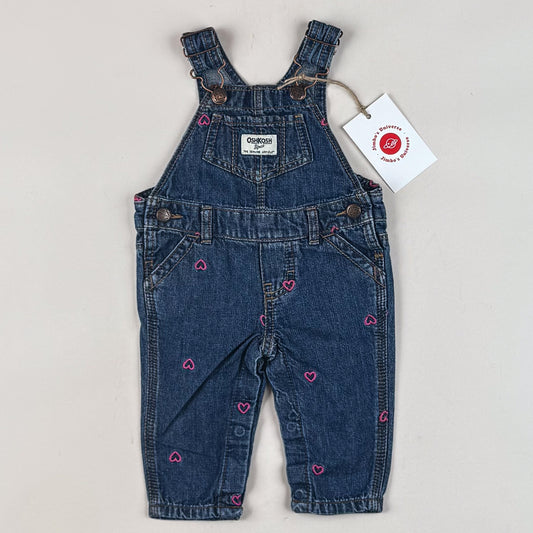 OshKosh Overalls with Embroidered Hearts