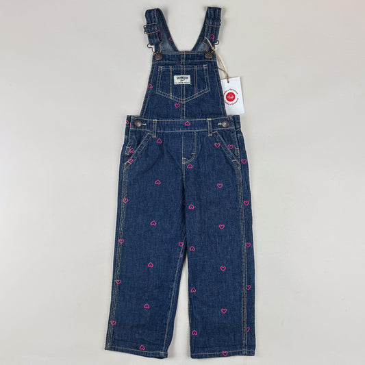 OshKosh Overalls with Embroidered Hearts