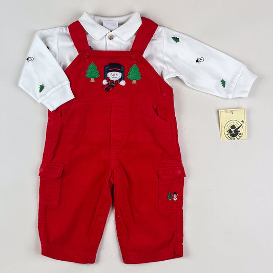 Vintage Corduroy Overalls with Shirt