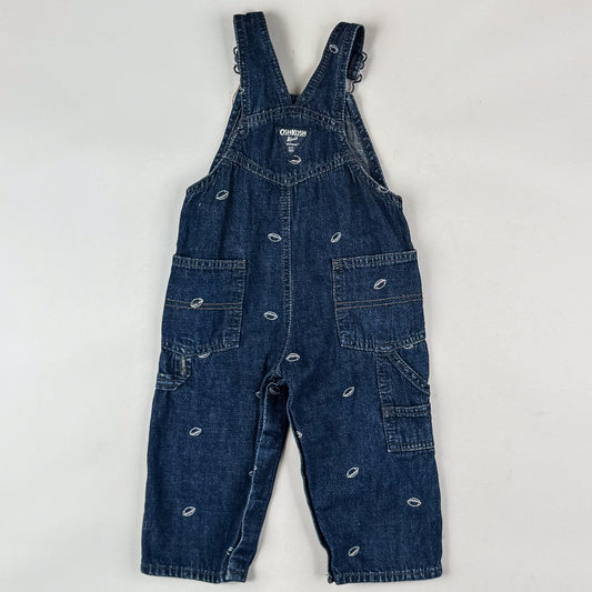 OshKosh Overalls with Embroidered American Footballs