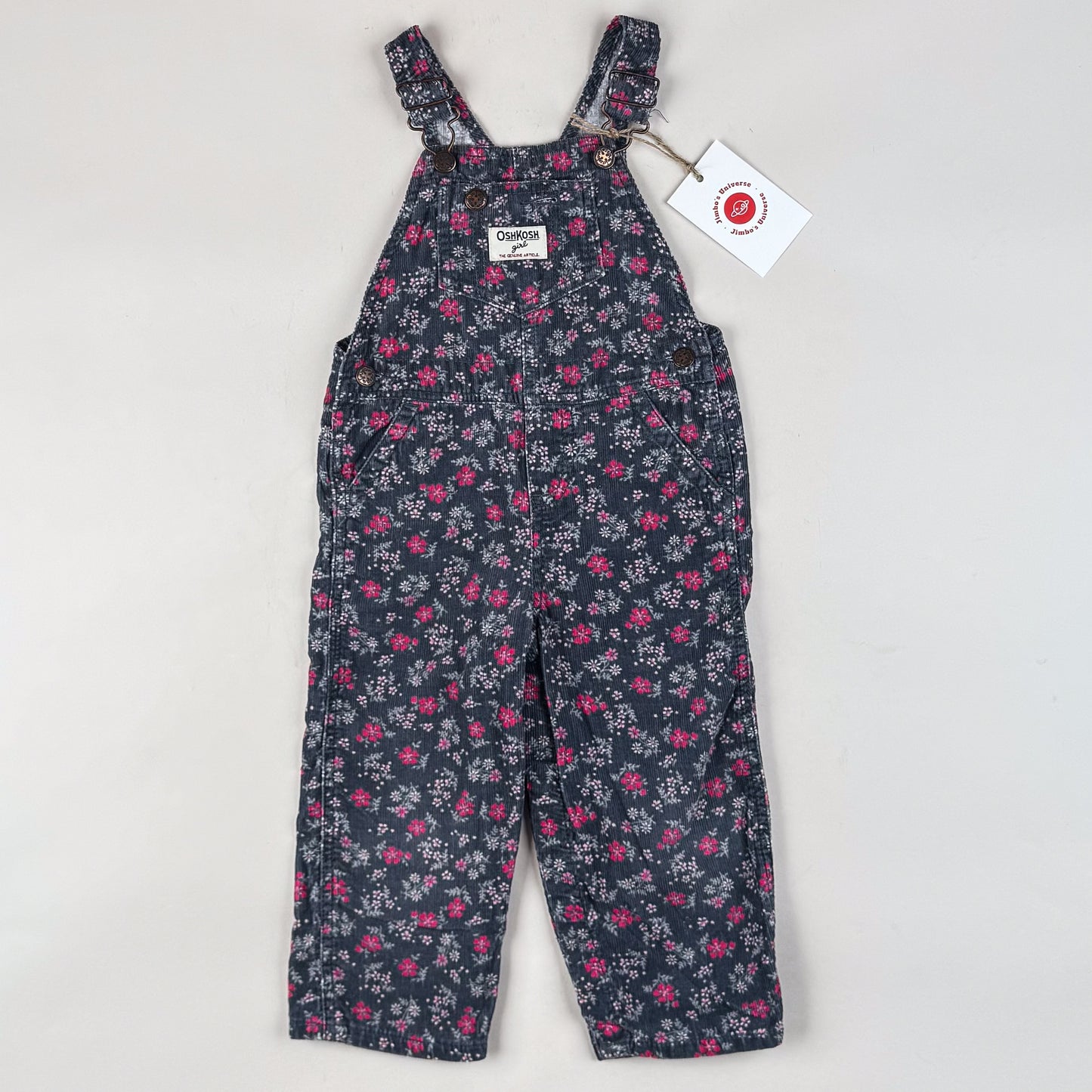 Floral OshKosh Corduroy Overalls