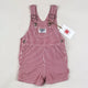 Red Vintage OshKosh Hickory Stripe Shortalls