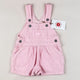 Pink Vintage OshKosh Hickory Stripe Shortalls
