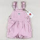 Pink Vintage OshKosh Hickory Stripe Shortalls